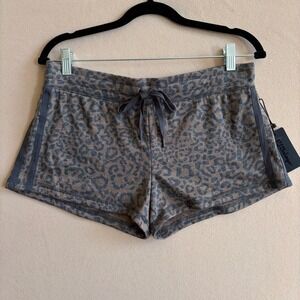 P.J. Salvage Womens Leopard Pajama Shorts Toffee Brown Lounge in M NWT